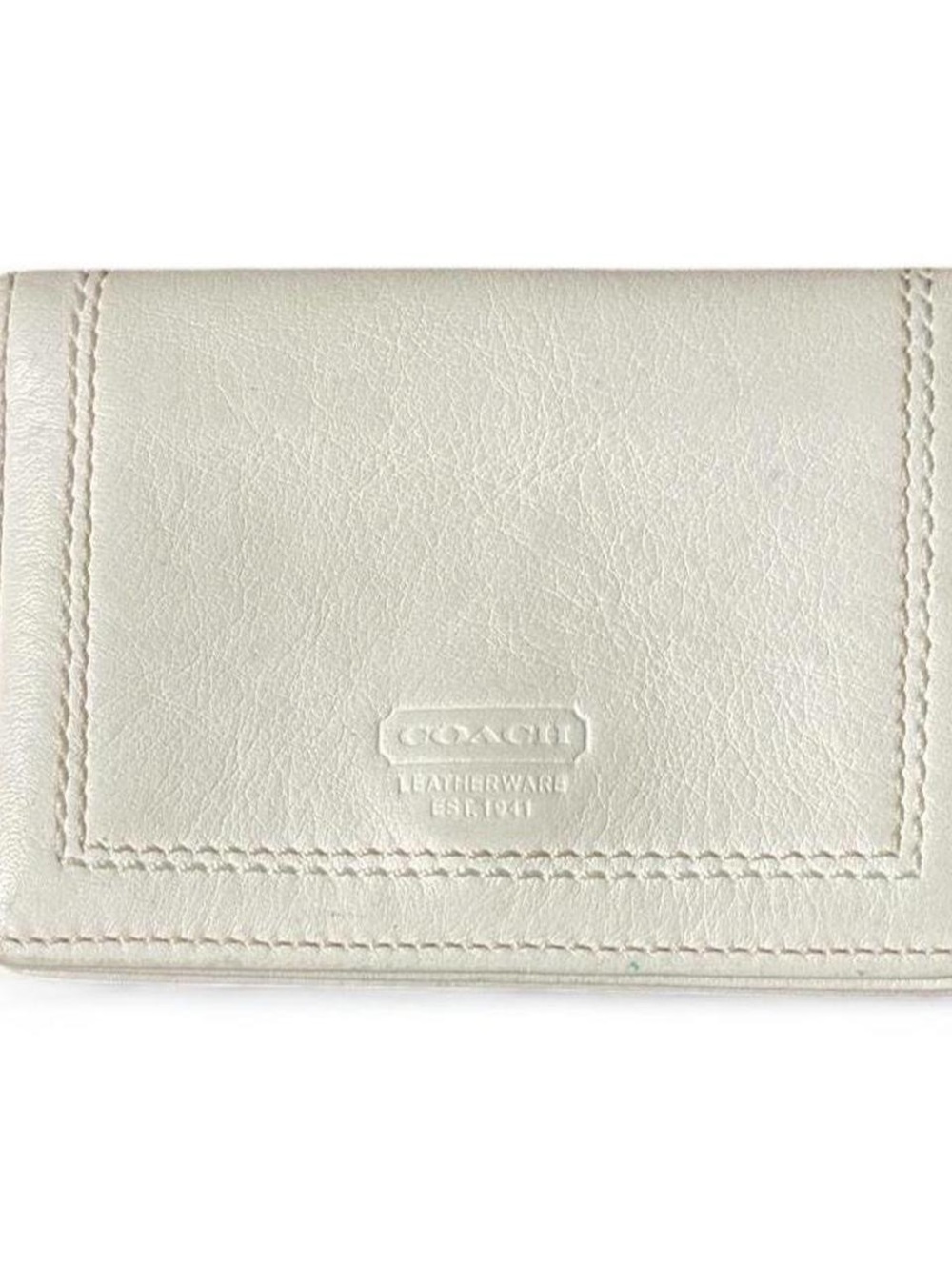 VTG Coach Cream Leather Wallet cardholder
